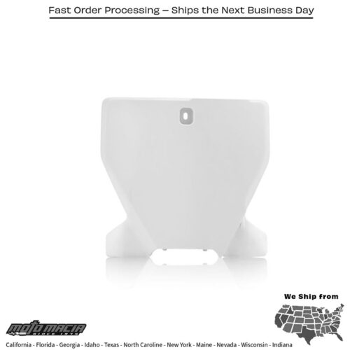 FRONT NUMBER PLATE WHITE Husqvarna TX 300 2019-2019 Husqvarna FX 350 2019-2022 Husqvarna FX 450 2019-2022 Husqvarna TC 125 2019-2022 Husqvarna TC 250 2019-2022 Husqvarna FC 250 2019-2022 Husqvarna FC 350 2019-2022 Husqvarna FC 450 2019-2022