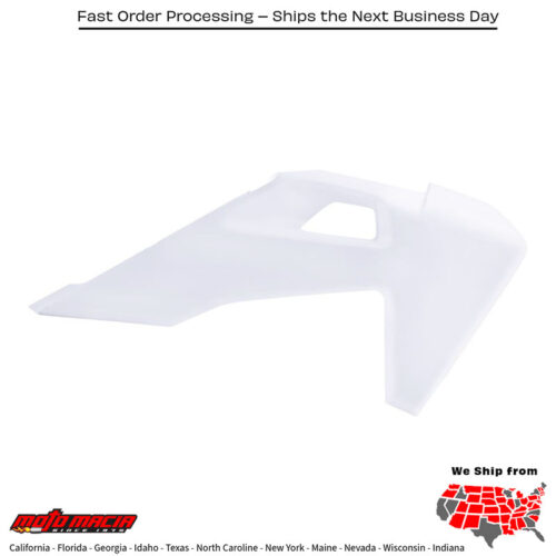 RADIATOR SHROUD WHITE Husqvarna TE 150 2019-2020 Husqvarna TE 250i 2019-2023 Husqvarna TE 300i 2019-2023 Husqvarna FE 250 2019-2023 Husqvarna FE 350 2019-2023 Husqvarna FE 450 2019-2023 Husqvarna TX 300 2019-2019 Husqvarna FX 350 2019-2022