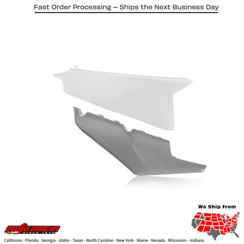 SIDE PANELS WHITE/GRAY Husqvarna TE 150 2019-2019 Husqvarna TE 250i 2019-2021 Husqvarna TE 300i 2019-2020 Husqvarna FE 250 2019-2020 Husqvarna FE 350 2019-2021 Husqvarna FX 350 2019-2022 Husqvarna TC 125 2019-2022 Husqvarna FC 250 2019-2022