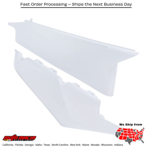 SIDE PANELS WHITE Husqvarna TE 150 2019-2020 Husqvarna TE 250i 2019-2023 Husqvarna TE 300i 2019-2023 Husqvarna FE 250 2019-2023 Husqvarna FE 350 2019-2023 Husqvarna FE 450 2019-2023 Husqvarna TX 300 2019-2019 Husqvarna FX 350 2019-2022 Husq