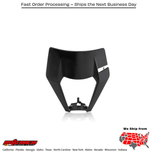 FRONT HEADLIGHT MASK BLACK KTM 350 EXC-F 2017-2019 KTM 450 EXC-F 2017-2019 KTM 250 EXC-F 2017-2019 KTM 250 EXC 2017-2017 KTM 300 EXC 2017-2017