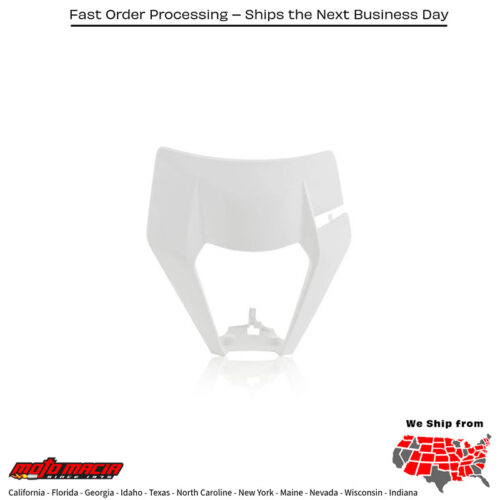 FRONT HEADLIGHT MASK WHITE KTM 350 EXC-F 2017-2019 KTM 450 EXC-F 2017-2019 KTM 250 EXC-F 2017-2019 KTM 250 EXC 2017-2017 KTM 300 EXC 2017-2017