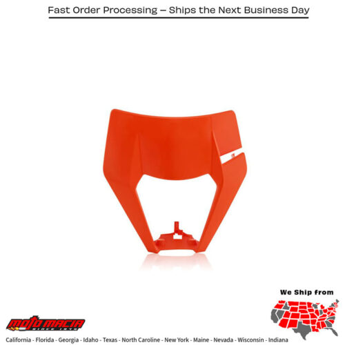 FRONT HEADLIGHT MASK ORANGE KTM 350 EXC-F 2017-2019 KTM 450 EXC-F 2017-2019 KTM 250 EXC-F 2017-2019 KTM 250 EXC 2017-2017 KTM 300 EXC 2017-2017
