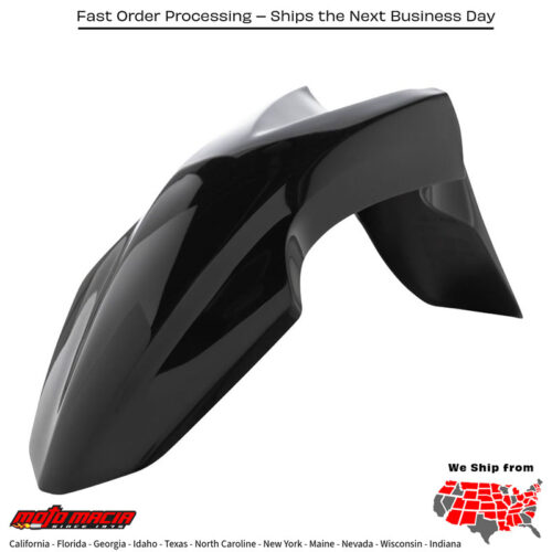 FRONT FENDER BLACK Kawasaki KLX110 2010-2020 Kawasaki KLX110L 2010-2020 Kawasaki KLX110R 2021-2024 Kawasaki KLX110R L 2021-2024