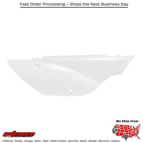 SIDE PANELS WHITE Kawasaki KLX110 2010-2020 Kawasaki KLX110L 2010-2020 Kawasaki KLX110R 2021-2024 Kawasaki KLX110R L 2021-2024
