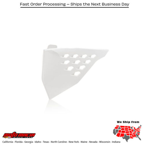 AIRBOX COVER VENTED WHITE KTM 300 XC-W TPi 2019-2021 KTM 450 SX-F 2019-2022 KTM 350 SX-F 2019-2022 KTM 250 SX-F 2019-2022 KTM 250 SX 2019-2022 KTM 150 SX 2019-2022 KTM 125 SX 2019-2022 KTM 450 XC-F 2019-2022 KTM 350 XC-F 2019-2022 KTM 250 X