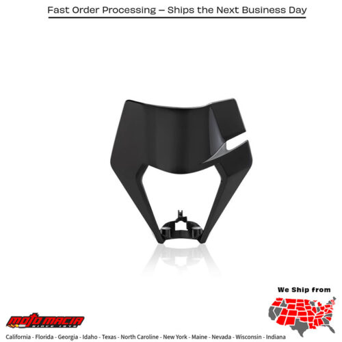 FRONT HEADLIGHT MASK BLACK KTM 500 EXC-F 2020-2020 KTM 350 EXC-F 2020-2023 KTM 450 EXC-F 2020-2023 KTM 250 EXC-F 2020-2023 KTM 300 EXC 2022-2022 KTM 250 EXC 2023-2023