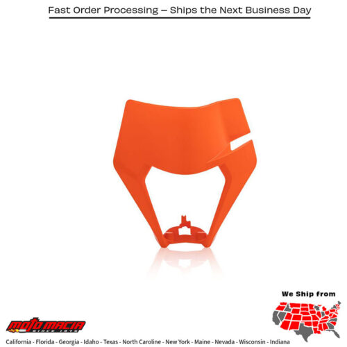 FRONT HEADLIGHT MASK ORANGE KTM 500 EXC-F 2020-2020 KTM 350 EXC-F 2020-2023 KTM 450 EXC-F 2020-2023 KTM 250 EXC-F 2020-2023 KTM 300 EXC 2022-2022 KTM 250 EXC 2023-2023