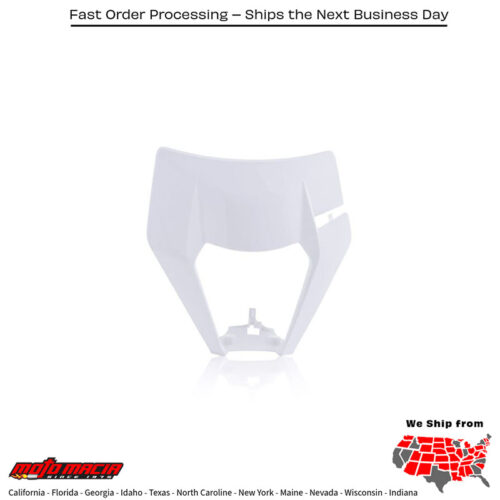 FRONT HEADLIGHT MASK WHITE KTM 500 EXC-F 2020-2020 KTM 350 EXC-F 2020-2023 KTM 450 EXC-F 2020-2023 KTM 250 EXC-F 2020-2023 KTM 300 EXC 2022-2022 KTM 250 EXC 2023-2023