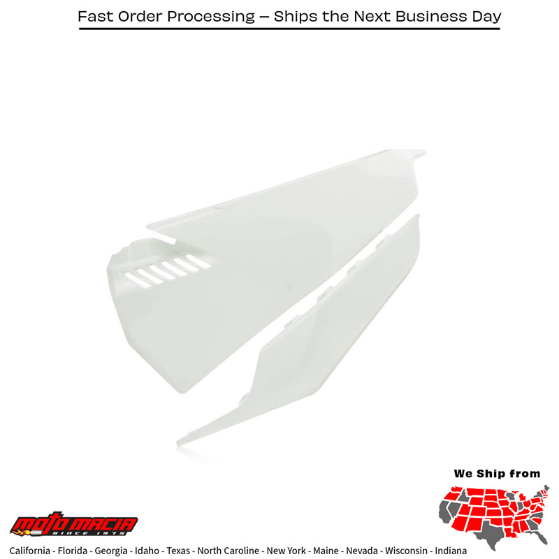 SIDE PANELS WHITE Husqvarna TE 150 2019-2020 Husqvarna TE 250i 2019-2021 Husqvarna TE 300i 2019-2021 Husqvarna FE 250 2019-2021 Husqvarna FE 350 2019-2021 Husqvarna FE 450 2019-2021 Husqvarna TX 300 2019-2019 Husqvarna FX 350 2019-2022 Husq - Image 2