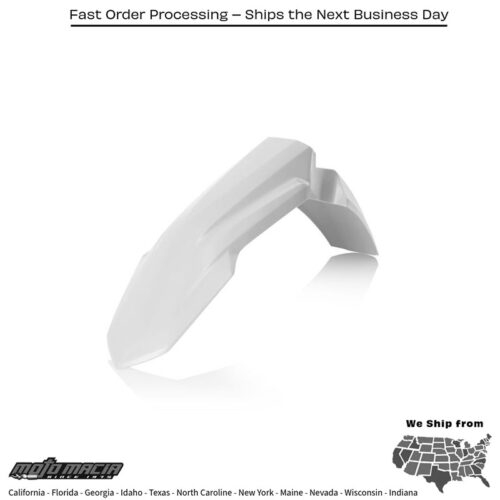 FRONT FENDER  WHITE Honda CRF250R 2022-2025 Honda CRF250RX 2022-2025 Honda CRF450R-S 2023-2024