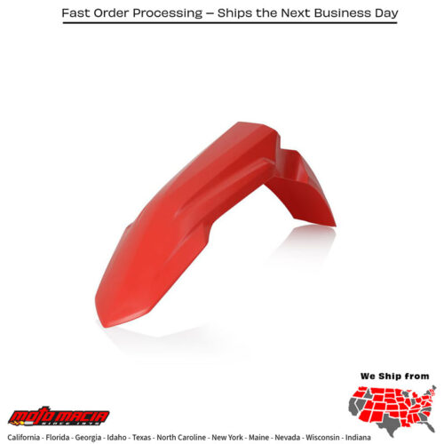 FRONT FENDER  RED Honda CRF450R 2021-2025 Honda CRF250R 2022-2025 Honda CRF250RX 2022-2025