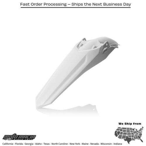 REAR FENDER  WHITE Honda CRF250R 2022-2025 Honda CRF250RX 2022-2025 Honda CRF450R-S 2023-2024