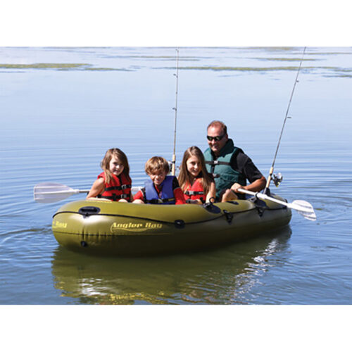 AIRHEAD ANGLER BAY INFLATABLE BOAT, 4 PERSON