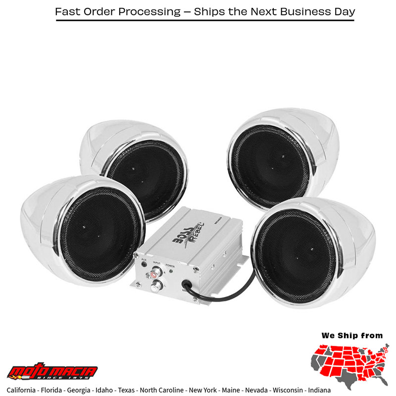 1000W 4-SPEAKER SOUND SYSTEM CHROME