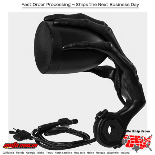 SKULL HANDS 600W BLACK 3" BAR MOUNT BT