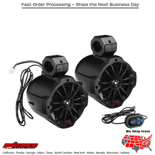 750W 6.5" AMPLIFIED BLUETOOTH SPEAKER 1PR 2-WAY CAGE MOUNT