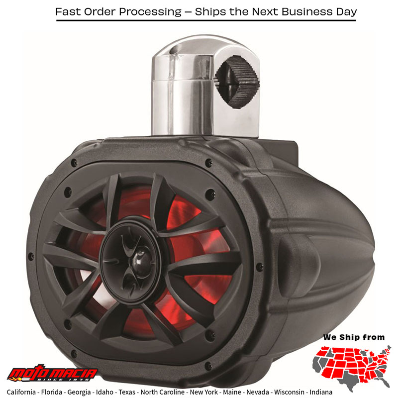 600W 6"X9" RGB SPEAKER LED BLACK W/4-WAY CAGE MOUNT 1PC