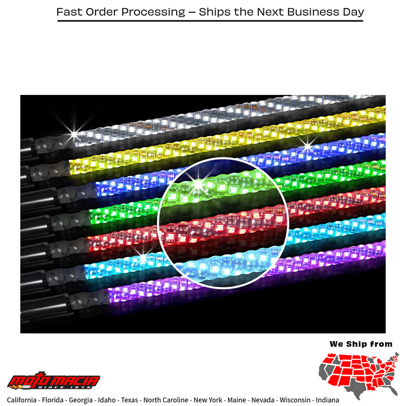2' RGB LED WHIP FLAG