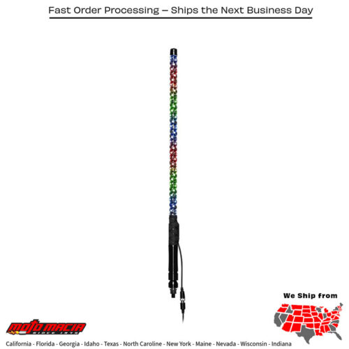 2' RGB LED WHIP W/ BLUETOOTH CONTROLLER