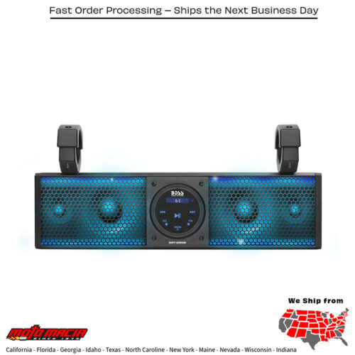 18" RIOT SOUND BAR WITH RGB 4 SPEAKERS FITS 1.5-2.0" BARS