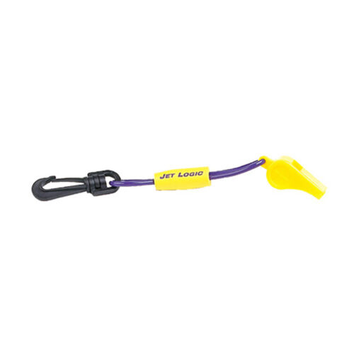 WHISTLE WITH LANYARD, PURPLE / YELLOW