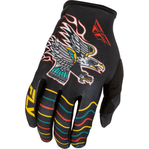 LITE AMERICANA GLOVES BLACK/RED/GOLD