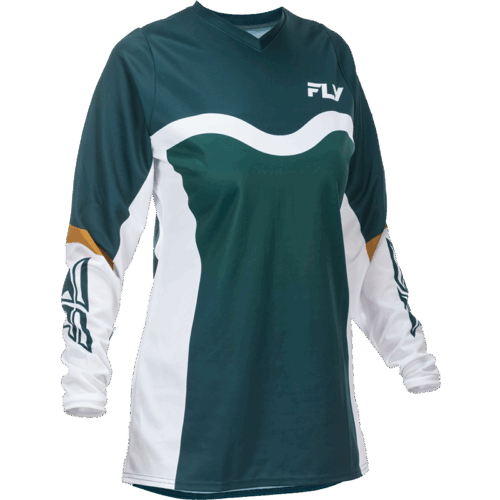 WOMEN'S F-16 JERSEY TEAL/WHITE/GOLD