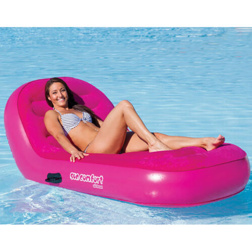 SUN COMFORT COOL SUEDE CHAISE LOUNGE, RASPBERRY