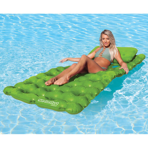 SUN COMFORT COOL SUEDE POOL MATTRESS, LIME