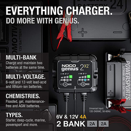 2-BANK 4A BATTERY CHARGER