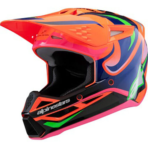 SM3 YOUTH DEEGAN HELMET ORNG FLO/PRPL/PNK FLUO