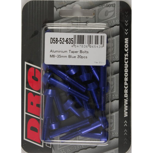 ALUMINUM TAPER BOLTS BLUE M6X35MM 20/PK