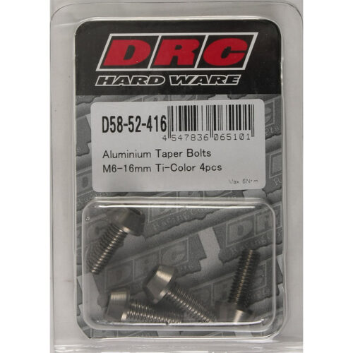 ALUMINUM TAPER BOLTS TITANIUM M6X16MM 4/PK