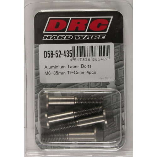 ALUMINUM TAPER BOLTS TITANIUM M6X35MM 4/PK