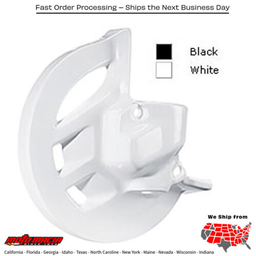 FRONT DISC COVER WHITE Honda CRF450R 2002-2008 Honda CRF250R 2004-2009 Honda CRF250X 2004-2013 Honda CRF450X 2005-2013 Honda CR125R 1995-2007 Honda CR250R 1995-2007