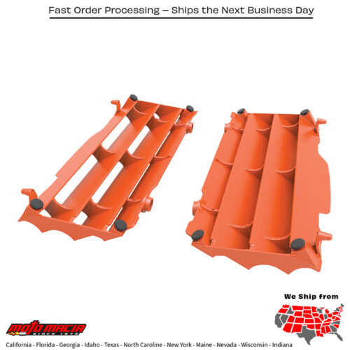 RADIATOR LOUVERS ORANGE KTM 350 EXC-F 2012-2016 KTM 500 XCF-W 2012-2016 KTM 350 XCF-W 2012-2016 KTM 350 XC-F 2012-2015 KTM 150 XC 2008-2015 KTM 450 SX-F Factory Edition 2012-2015 KTM 350 SX-F 2011-2015 Husqvarna TC 125 2014-2015 Husqvarna F
