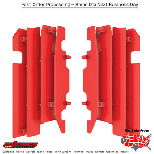 RADIATOR LOUVERS RED Honda CR250R 2001-2004 Honda CRF450R 2002-2004 Honda CR125R 2001-2004