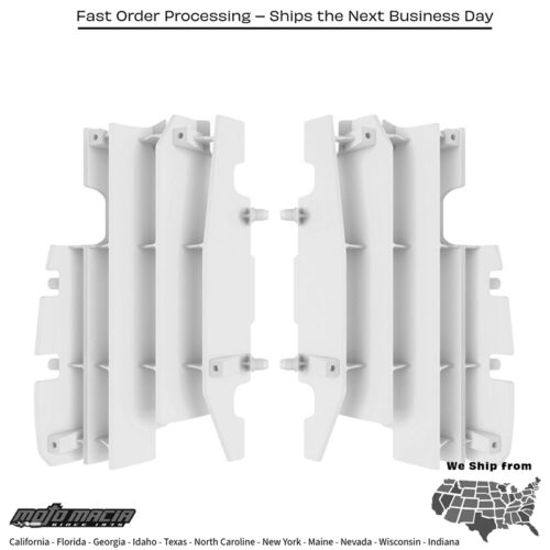 RADIATOR LOUVER WHITE Honda CR250R 2005-2007 Honda CR125R 2005-2007