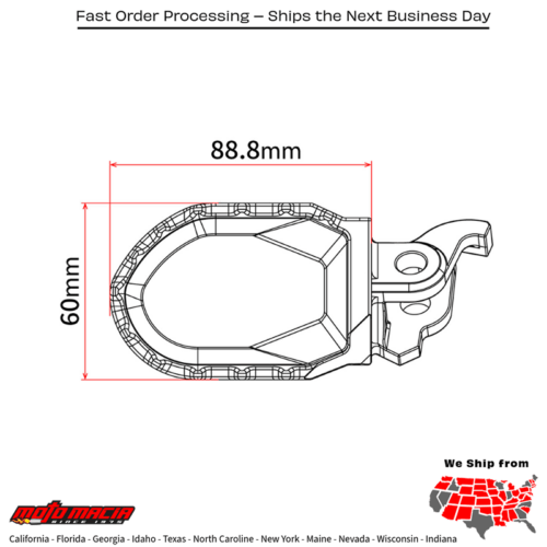 MAX FOOT PEG YAM BLK