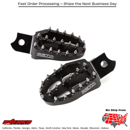ALUMINUM FOOTPEGS BLACK  Honda MSX125 Grom 2013-2024 Honda Z125 Monkey 2019-2024
