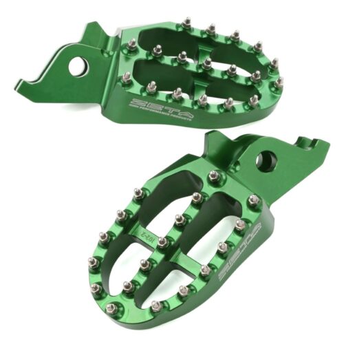 FOOTPEGS ALUMINUM GREEN Kawasaki KX250F 2009-2021 Kawasaki KX450F 2009-2021