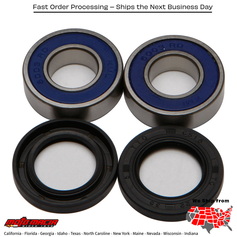 FRONT WHEEL BEARING/SEAL KIT Yamaha WR250 1992-1997 Yamaha YZ125 1992-1995 Yamaha YZ250 1992-1995
