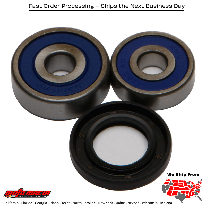 All Balls FRONT WHEEL BEARING/SEAL KIT Kawasaki KDX 80 1980-1988 Kawasaki KLX110 2002-2020 Kawasaki KLX110L 2010-2020 Kawasaki KX60 1983-2003 Kawasaki KX80 1979-1983 Suzuki DR-Z110 2003-2005 Suzuki RM60 2003-2003