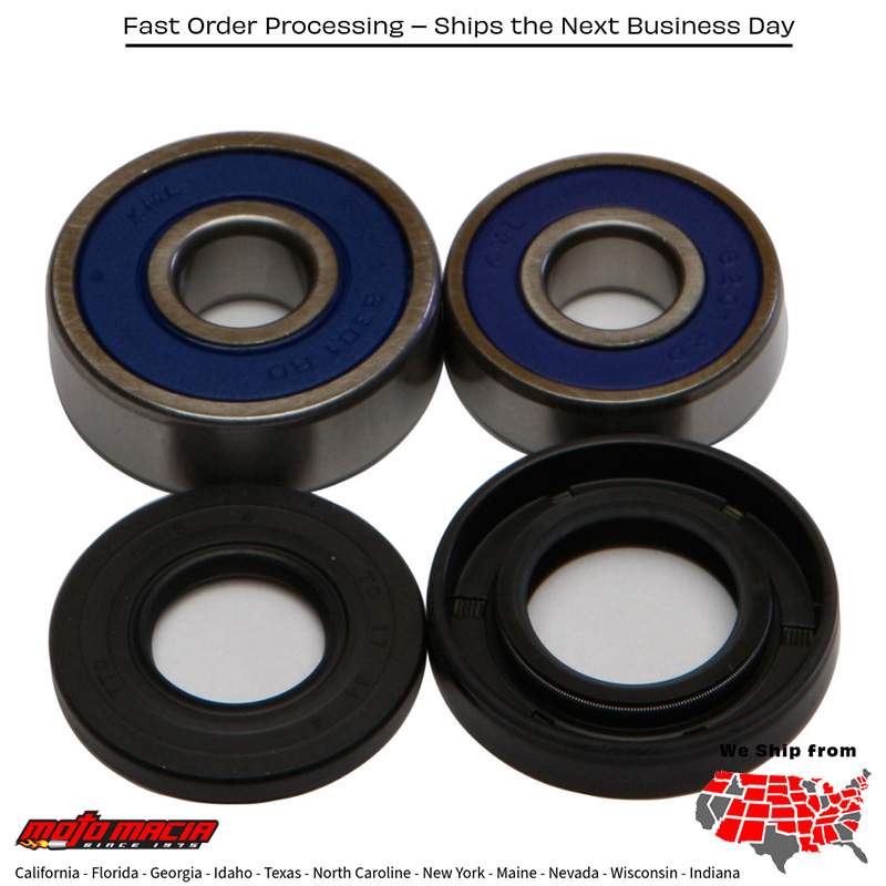 All Balls REAR WHEEL BEARING/SEAL KIT Kawasaki KX100 1995-1997 Kawasaki KX80 1988-1997 Kawasaki KX80 Big Wheel 1988-1994