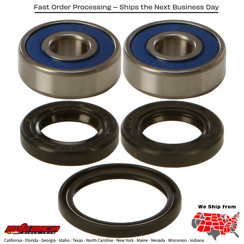 All Balls FRONT WHEEL BEARING/SEAL KIT Honda CB250 Nighthawk 1991-2008 Honda GB500 1989-1990 Honda CB450SC Nighthawk 1982-1986 Honda CM250C Custom 1982-1983 Honda CM450A Hondamatic 1982-1983 Honda CM450E 1982-1983 Honda FT500 Ascot 1982-19