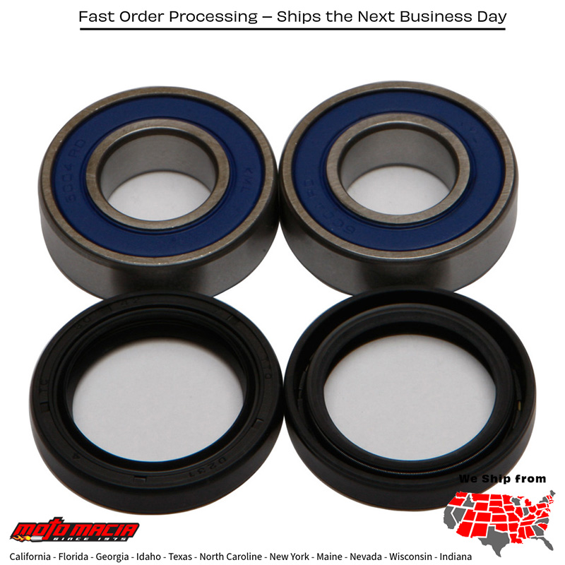 All Balls FRONT WHEEL BEARING/SEAL KIT Kawasaki EX650 Ninja 650 ABS 2013-2021 Kawasaki Z800 2016-2016 Kawasaki EN650 Vulcan S 2015-2020 Triumph Thruxton 1200 2016-2016 Triumph Thruxton 1200 R 2016-2016 Triumph Street Twin 900 2016-2017 Tri