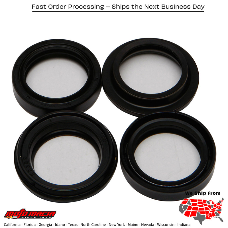 All Balls FORK & DUST SEAL WIPER KIT Honda CBR500RA ABS 2014-2018 Honda CB500FA ABS 2015-2018 Honda CB500XA ABS 2015-2018 Honda CB500X 2013-2015 Honda CBR500R 2013-2015 Kawasaki EX250F Ninja 250R 1988-2011 Yamaha XT225 1992-2007 Kawasaki E