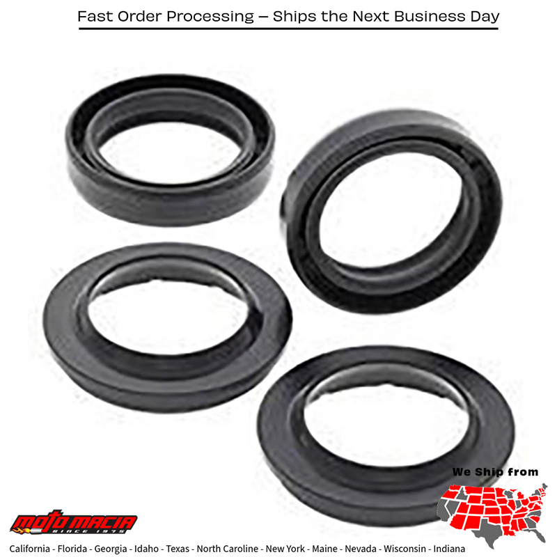 All Balls FORK & DUST SEAL WIPER KIT Kawasaki VN750A Vulcan 750 1986-2006 Kawasaki ZL1000 Eliminator 1987-1988 Kawasaki ZL900A Eliminator 1985-1986 Kawasaki VN700A Vulcan 1985-1985 KTM 300 MXC 2000-2000