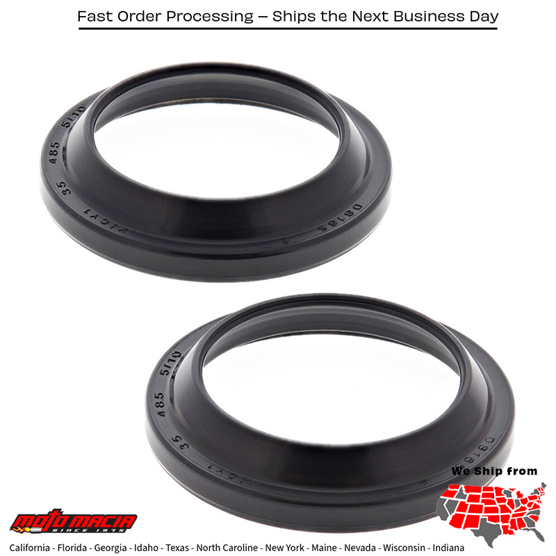 All Balls FORK DUST SEAL KIT Kawasaki KX80 1988-1989 Yamaha Rt180 1990-1993 Yamaha It125 1981-1981 Yamaha XJ550 Maxim 1981-1983 Yamaha XJ550R Seca 1981-1983 Yamaha XZ550R Vision 1982-1983